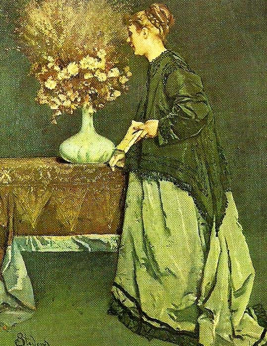 Alfred Stevens autumn flowers